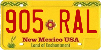 NM license plate 905RAL