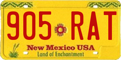 NM license plate 905RAT