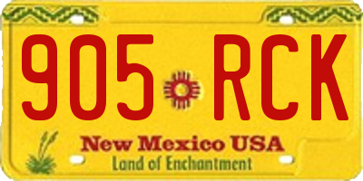 NM license plate 905RCK