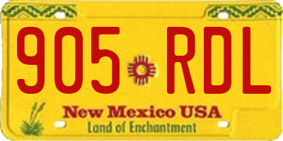 NM license plate 905RDL