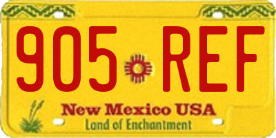 NM license plate 905REF