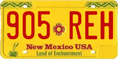 NM license plate 905REH