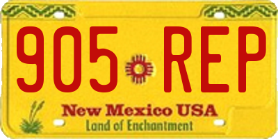 NM license plate 905REP