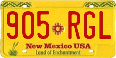 NM license plate 905RGL