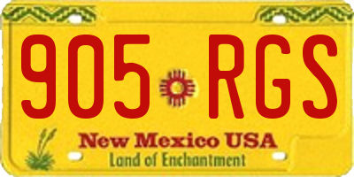 NM license plate 905RGS