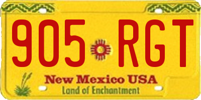 NM license plate 905RGT