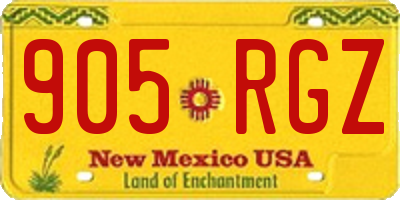 NM license plate 905RGZ