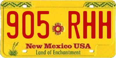 NM license plate 905RHH