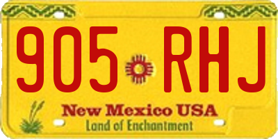 NM license plate 905RHJ