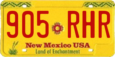 NM license plate 905RHR