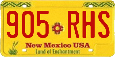 NM license plate 905RHS