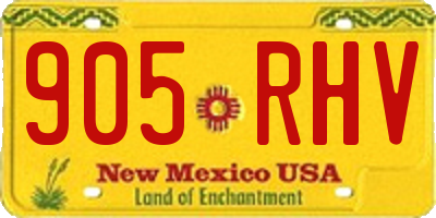 NM license plate 905RHV