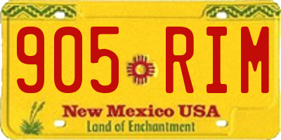 NM license plate 905RIM