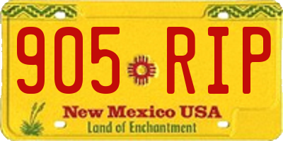 NM license plate 905RIP
