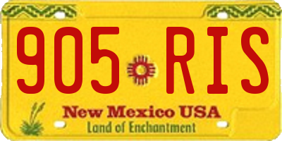 NM license plate 905RIS