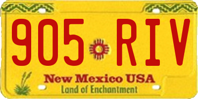 NM license plate 905RIV