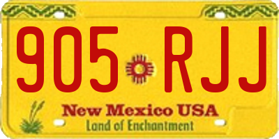 NM license plate 905RJJ