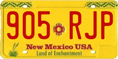 NM license plate 905RJP