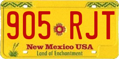 NM license plate 905RJT