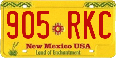 NM license plate 905RKC