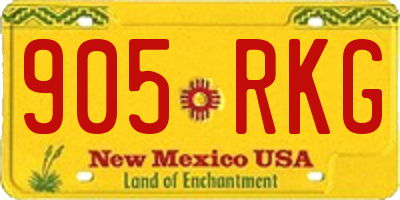 NM license plate 905RKG