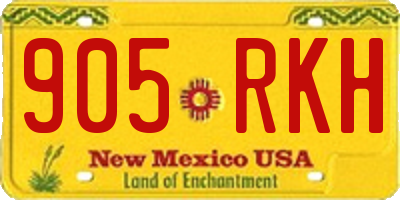 NM license plate 905RKH