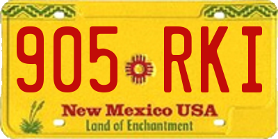 NM license plate 905RKI