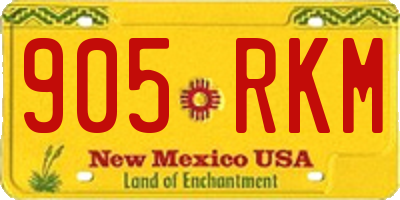 NM license plate 905RKM