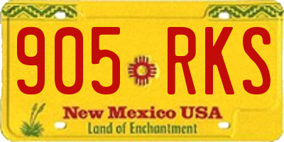 NM license plate 905RKS