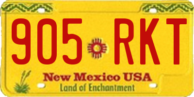 NM license plate 905RKT