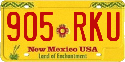 NM license plate 905RKU