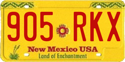 NM license plate 905RKX