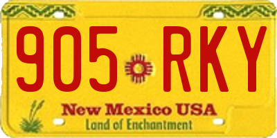 NM license plate 905RKY