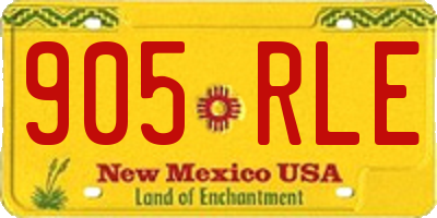 NM license plate 905RLE