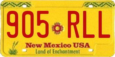NM license plate 905RLL