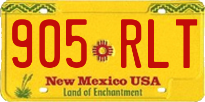 NM license plate 905RLT