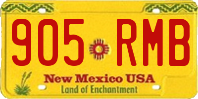 NM license plate 905RMB