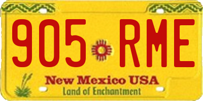 NM license plate 905RME