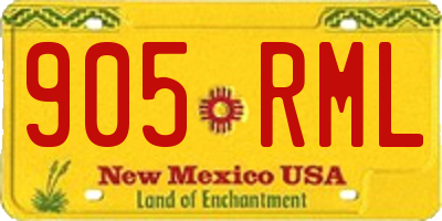 NM license plate 905RML