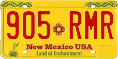 NM license plate 905RMR