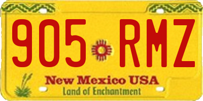 NM license plate 905RMZ