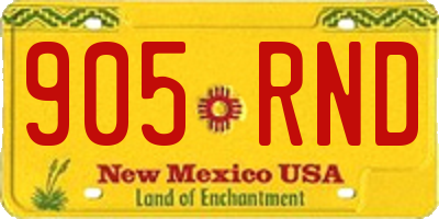 NM license plate 905RND