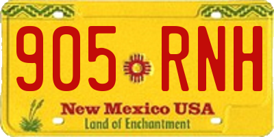 NM license plate 905RNH