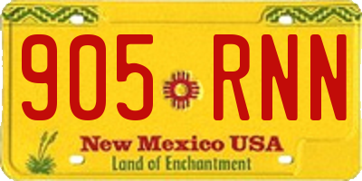 NM license plate 905RNN