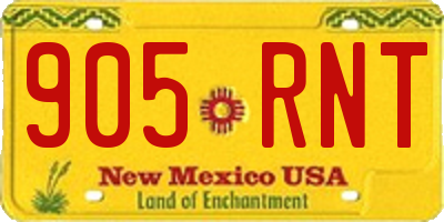 NM license plate 905RNT