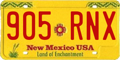 NM license plate 905RNX