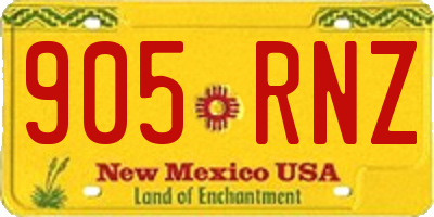 NM license plate 905RNZ