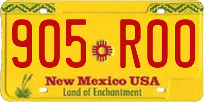 NM license plate 905ROO