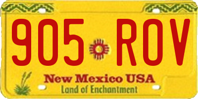 NM license plate 905ROV