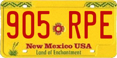 NM license plate 905RPE